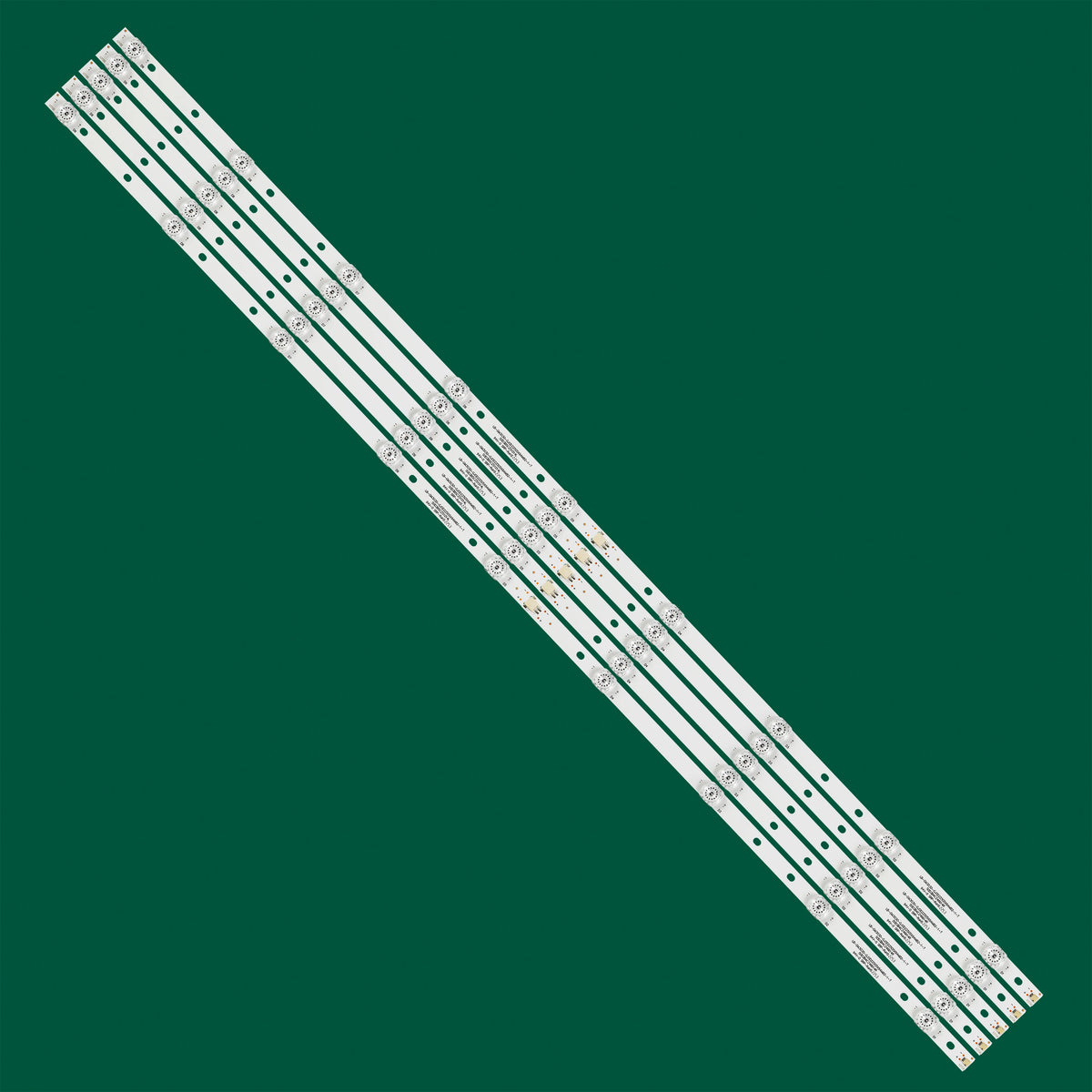 bande lumineuse led blanc rondelles transparentes points noirs moderne fixations led