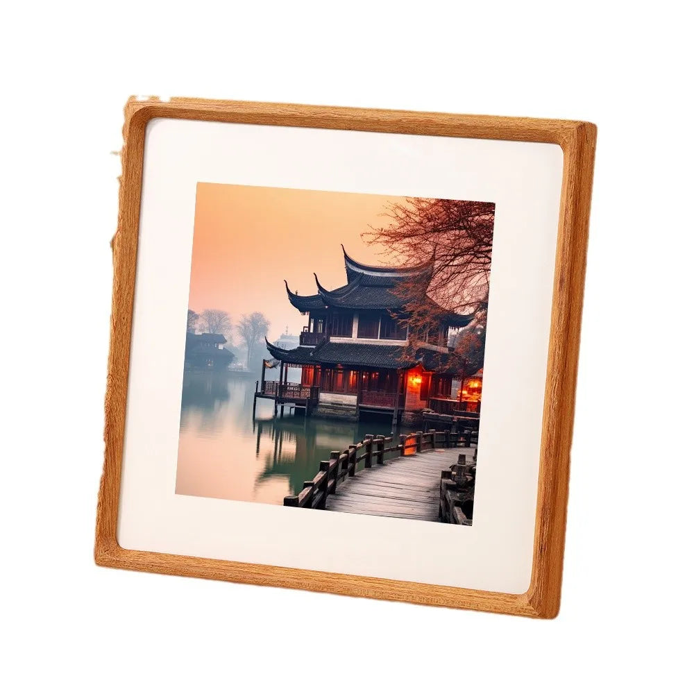 cadre photo classique bois naturel blanc 10x10cm 12.5x12.5cm 15x15cm 18x18cm 20x20cm 25x25cm