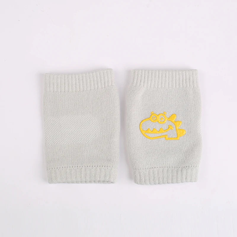 protège genoux bébé coton acrylique unisexe bleu clair jaune rose gris vert smiley brodés