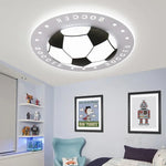 plafonniers football moderne led acrylique hexagones noirs blancs opaques chambre salon