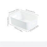 boîtes rangement blancs poignées réutilisables plastique pp modernes multifonctionnelles