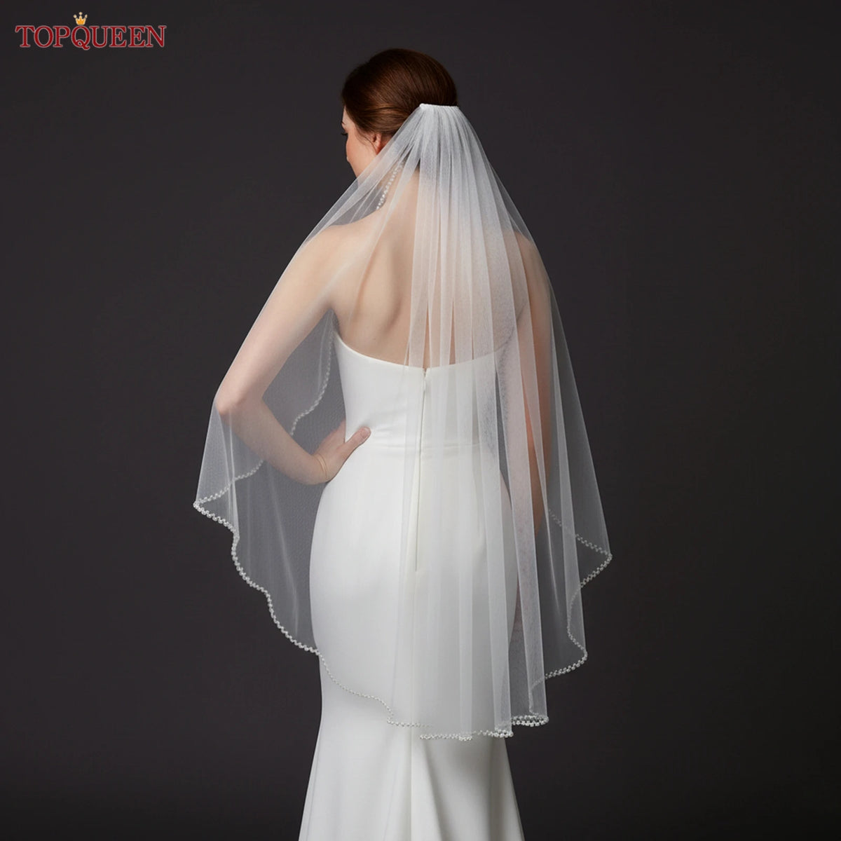 voile mariée blanc bordure peigne classique transparent soirée