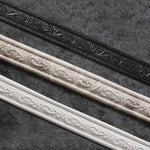 bande décorative murale autoadhésive 3d relief floral moulures classiques 230cm noir blanc beigeclair