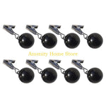 clips rideau noir moderne sphères opaques fixations clips pack quatre
