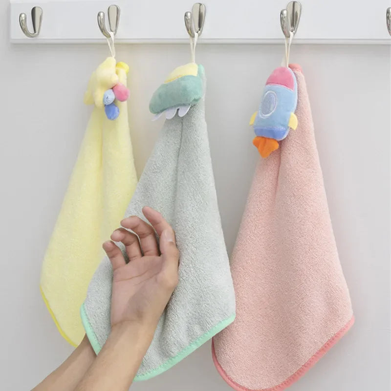 serviettes microfibre motif étoile fusée moderne enfants douces rapide absorbantes brosse thermomètre