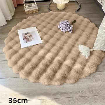 coussin doux blanc gris rose vert peluche moderne diametre 35cmwasher