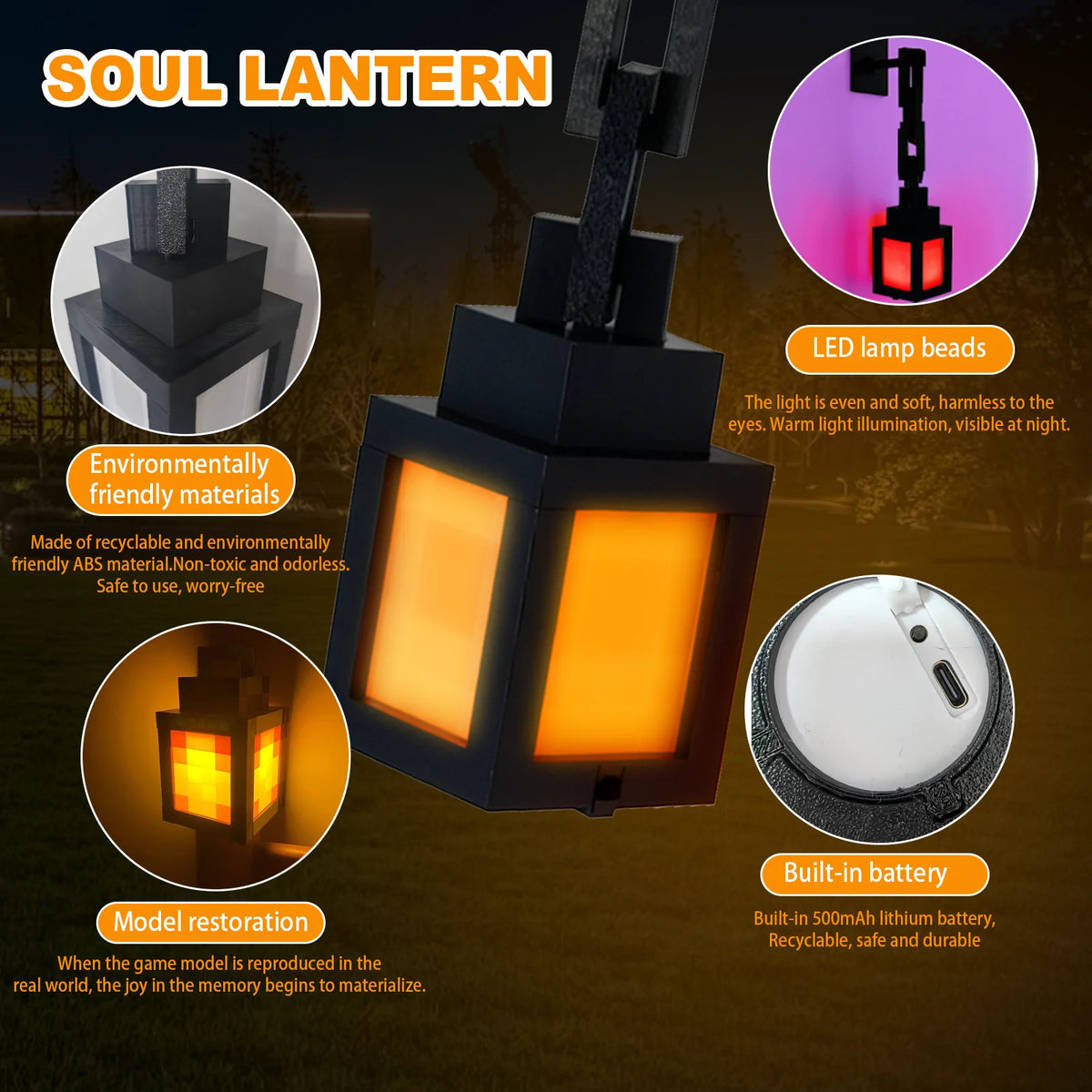 lanterne décorative murale led pixelisée minecraft 16 couleurs télécommande rechargeable