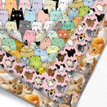 tissu polyester chats motif moderne rose clair bricolage couture quilting artisanal rapide respirant environnement