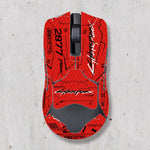 souris gamer antidérapante adhésive caoutchouc graphique moderne noir rouge bleu