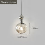 suspension lumineuse moderne transparente gris fumé texture ondulée brillante chambre salon étude