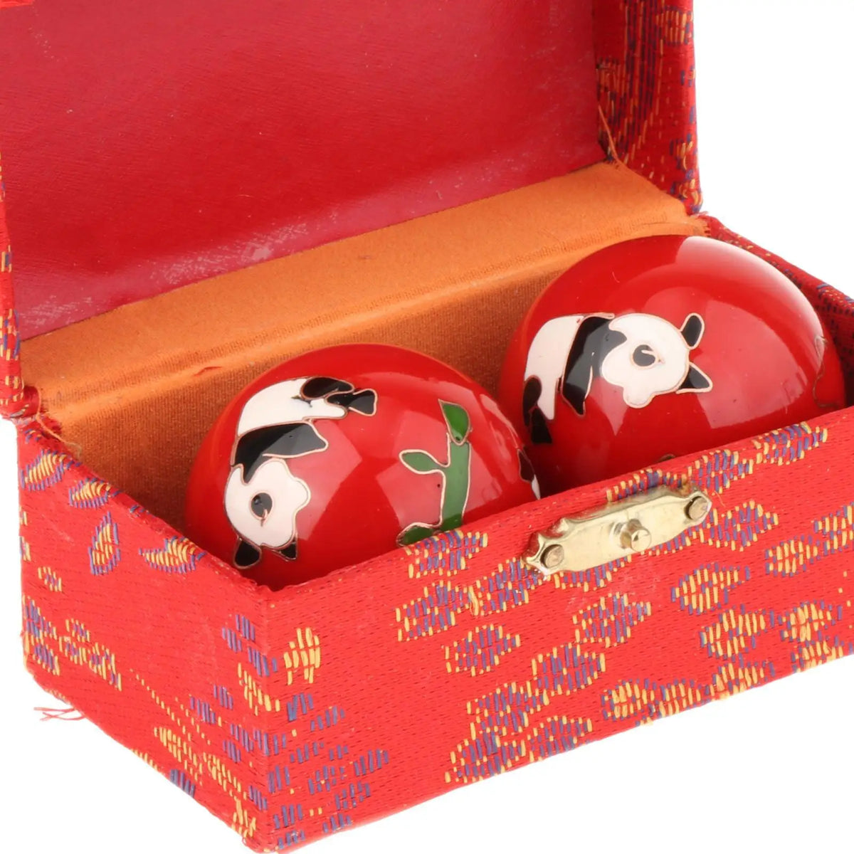 boules massage main rouge panda feuille fitness relaxation santé exercices dextérité portable
