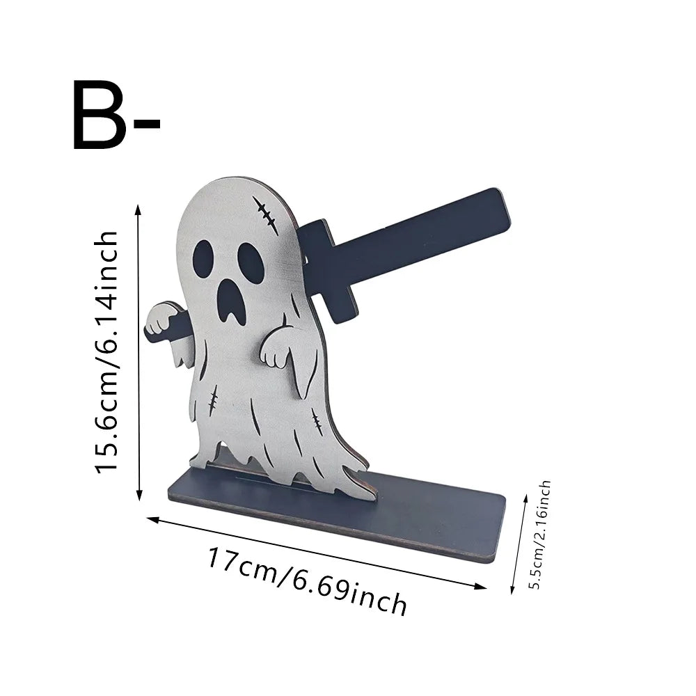 porte serviettes halloween fantôme citrouille sorcière blanc noir décoration table salle manger