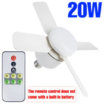 ventilateur led lumière intégrée blanc moderne télécommande trois vitesses niveaux luminosité