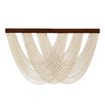 décoration murale bohème tissée tresses géométriques beige clair marron foncé minimaliste suspension chambre salon