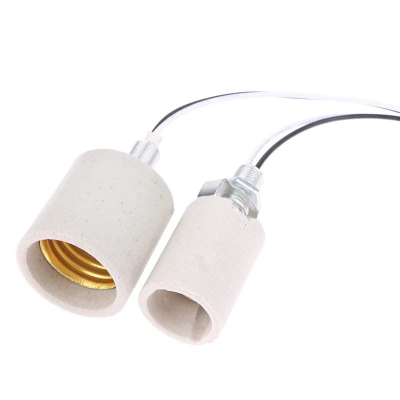 socquette éclairage led vis céramique blanc texturé moderne e14 e27 câble fixations