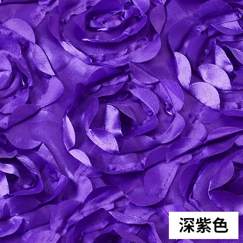 tapis mariage satin roses relief texturé violet rouge vert élégant antidérapant 50cm 130cm