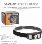 lampe frontale led noir blanche ajustable ceinture urgence éclairage extérieur