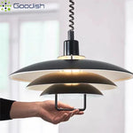 pendants suspendus scandinave abatjour multiple noir blanc chambre salon éclairage moderne minimaliste