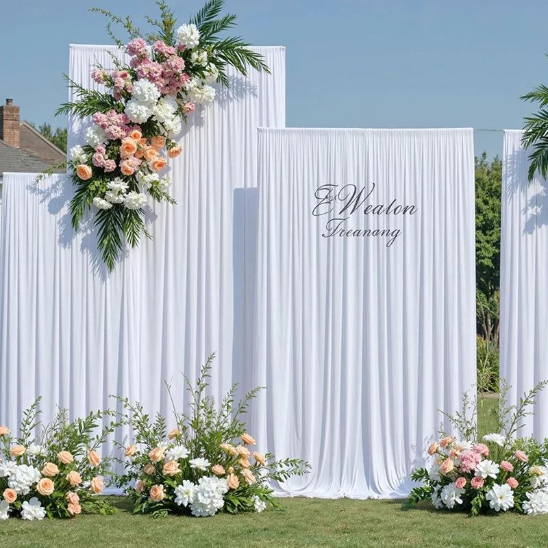 rideau fond blanc rose plissé drapé classique maison opacité tringle decoration