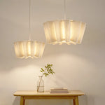 suspension lumineuse moderne beige clair texture tissée opacité câble suspendu flux luminescent 249 2000v