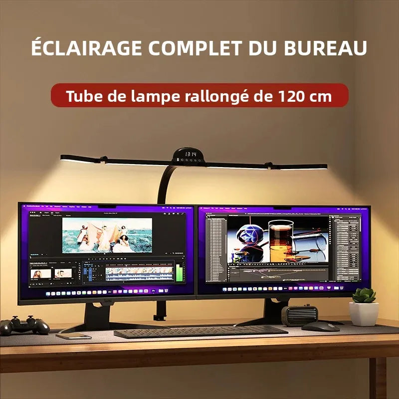 lampe led full spectre flexible moderne 120cm noir télécommande