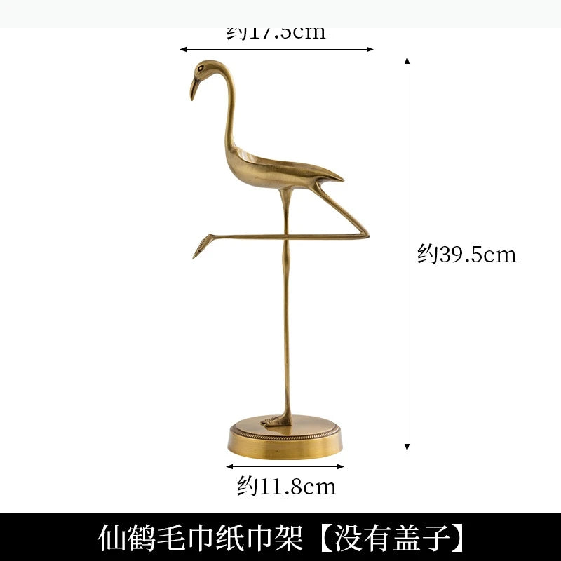 porte serviettes cuivre sculptural oiseau élégant support serviettes tissus cosmétiques bijoux contemporain
