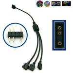 ruban led flexible magnétique noir multicolore 15leds 30leds ip20 ip65 ws2812b adressee