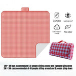 serviette pique nique orange carreaux moderne poignée amovible pochette intégrée velcro 100x150cm 200x200cm 200x300cmextérieur