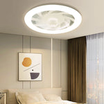 ventilateur led moderne blanc vitesses télécommande infinitegradation salon chambre