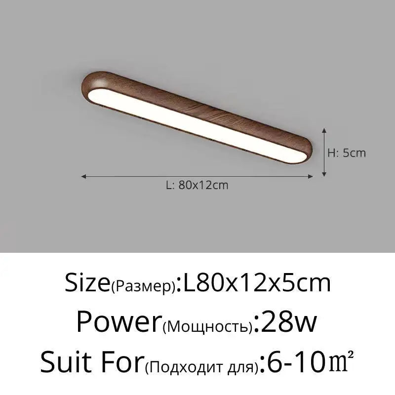 lampe led moderne finition bois blanc noir chambre cuisine salle manger
