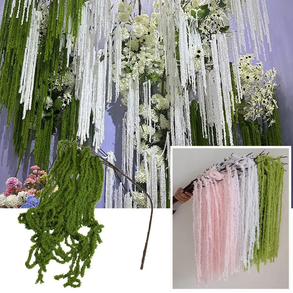 guirlande pampas naturelle blanc violet bleu vert décoration mariage anniversaire intérieur rustic texture pampas