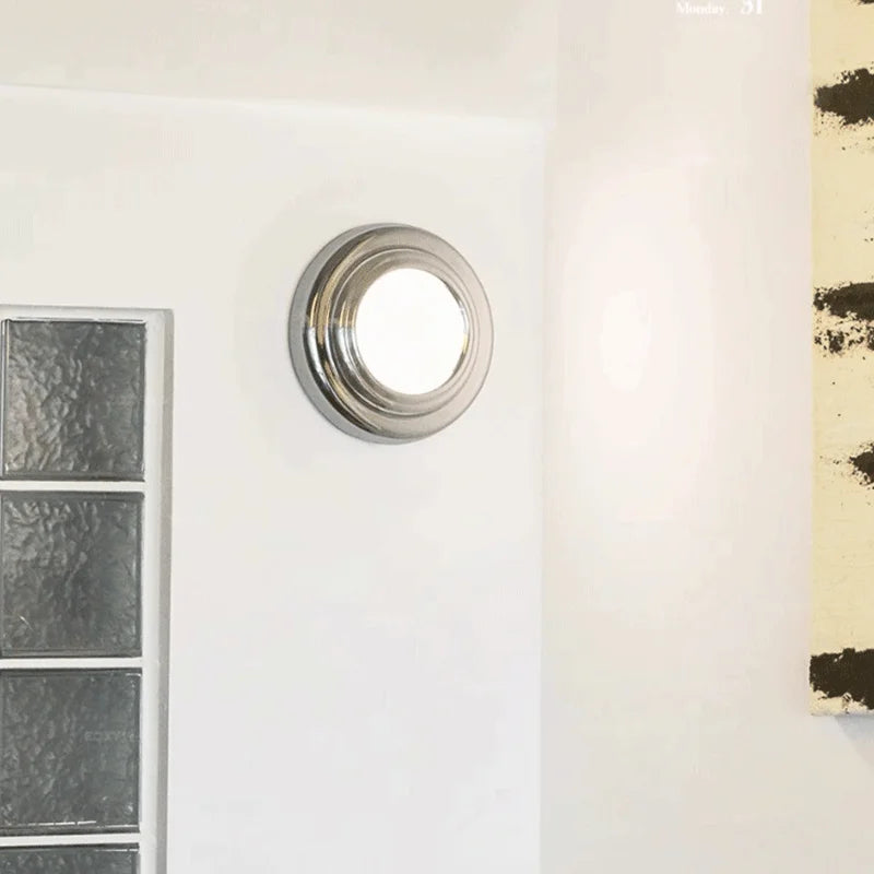 spot mural moderne chrome verre blanc éclairage quotidien chambre cuisine salle bain