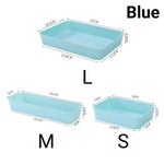 boîtes rangement réutilisables plastique moderne rose bleu blanc minimalistes multifonctionnelles cosmétiques cuillères fourchettes assiettes
