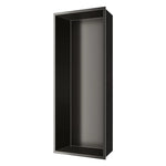 niche murale acier inoxydable gris moderne étagère rangement cosmétiques décoration statuaire vase