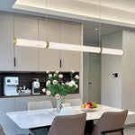 lampe suspendue moderne marbre blanc doré salon restaurant cuisine chambre