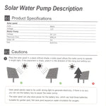 pompe eau solaire panneau noir cellules solaires kit fontaine aquariums bassinsextérieur