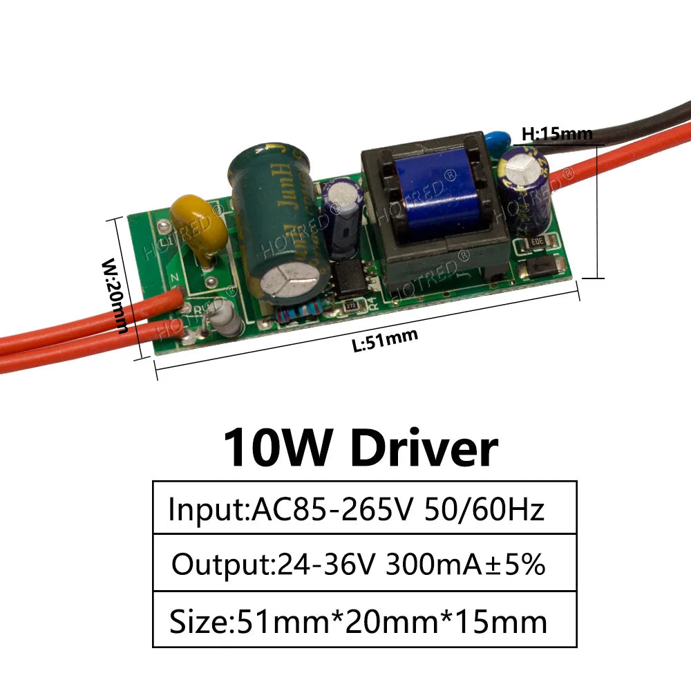 circuit intégré électronique moderne 60w 300ma 50v cc led vert jaune bleu rouge composants