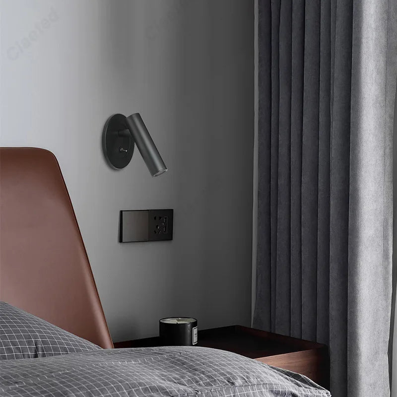applique murale moderne lampe led articulée chambre coucher salle manger bronze argenté