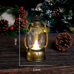 lanterne vintage transparente bougie led ornoements noel anneaux metalliques effet metallique robuste