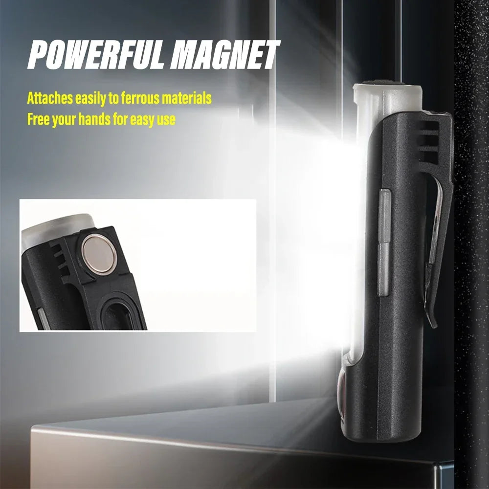 lampe poche mini led rechargeable porte clé compact éclairage multiple matériau étanche led grid