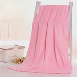 serviette bain microfibre séchage rapide motif uni moderne pâques rose orange rouge bleu violet