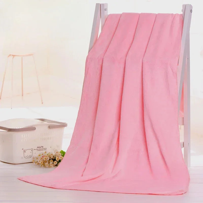 serviette bain microfibre séchage rapide motif uni moderne pâques rose orange rouge bleu violet