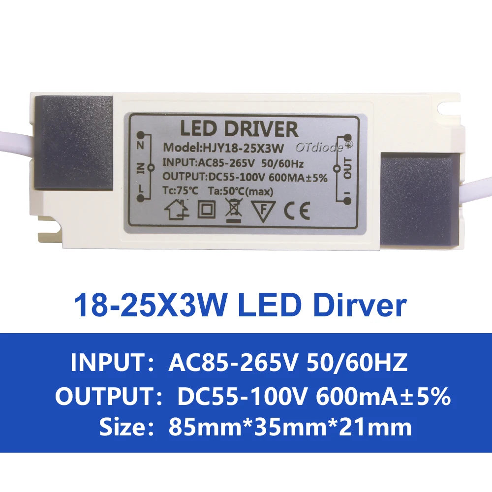 driver led blanc bleu moderne constant current 3w 30w 85 265v