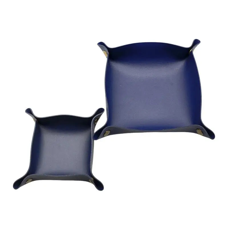 plateau rangement pliable simili cuir bleu marine moderne minimaliste vert marron rouge beige orange