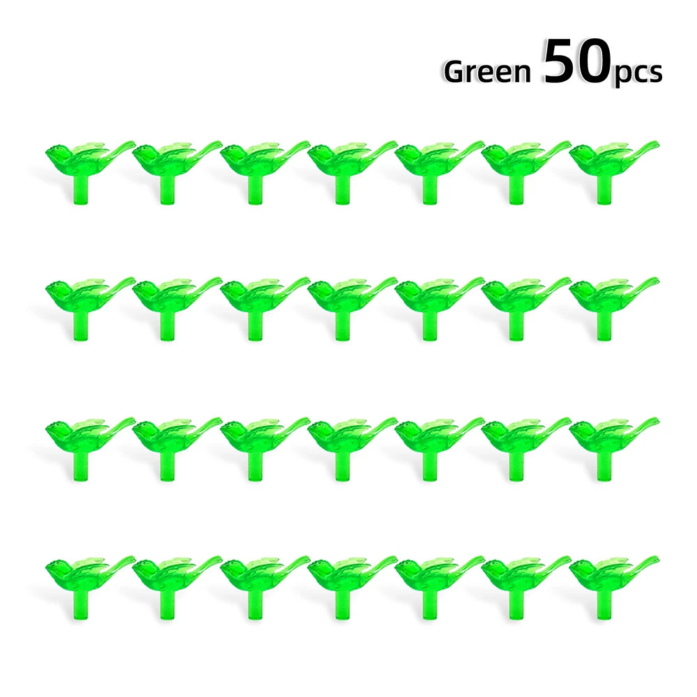 remplacement oiseaux stylisés violet orange vert bleu artisanal 50 pièces translucent decoration festive craft