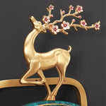 horloge murale moderne or noir figurine cerf abstraite décoration chambre salon