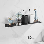 étagère murale adhésive aluminium moderne solo noir 30 40 50 60 cm