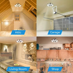 lampes led garage panneaux déformables noirs blancs industriels modernes 360° réglables e26