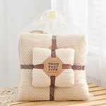 serviettes bain pointillées moderne beige rose gris douces absorbantes rapide séchage machine
