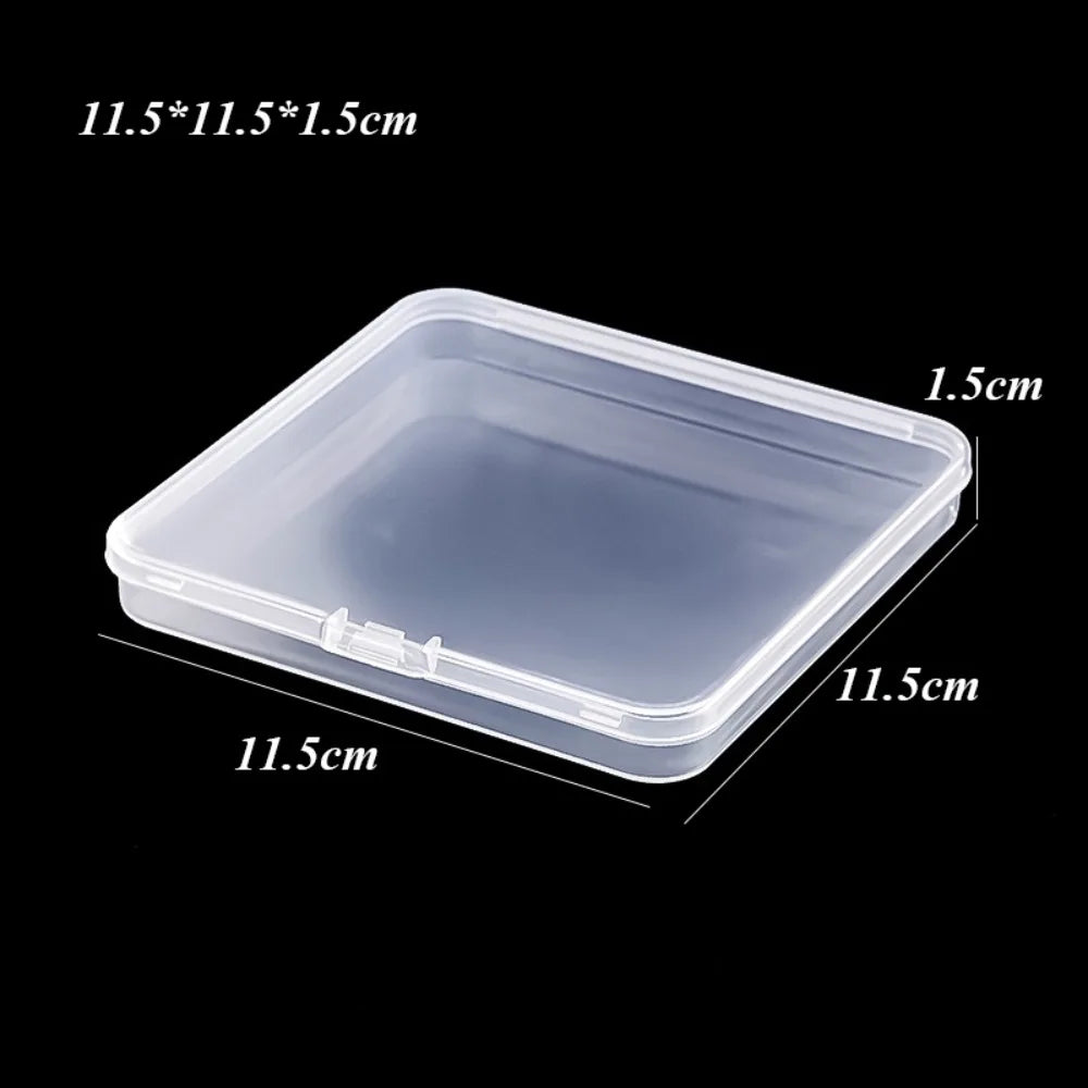 boîte rangement transparente moderne clips fermeture durable plastique carré diverse utilisation respectueuse environnement